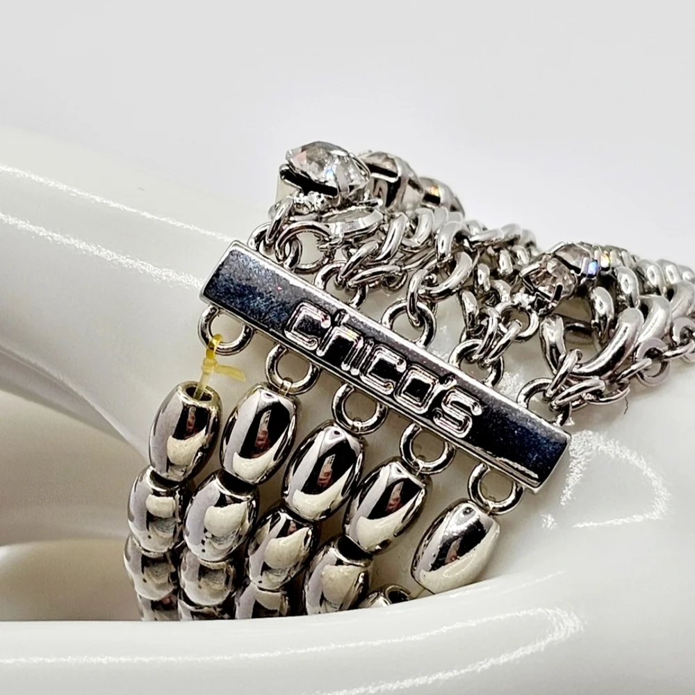Chico's Silver Beaded Bracelet - Picture 2 of 4